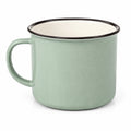 Tasse 500 ml aus emailliertem Stahl in Mintgrün mit Sprenkelmuster