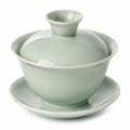Gaiwan Teeset 11 cm Keramik Grün glasiert für losen Tee