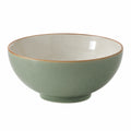 Keramikschüssel 18 cm Grün Creme glasiert für Speisen