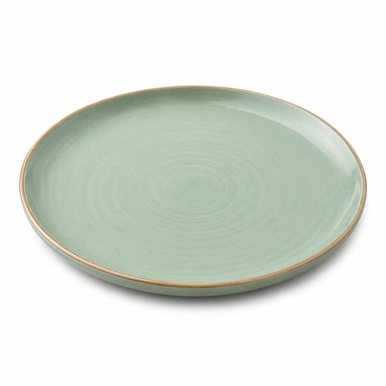 Speiseteller 27 cm Keramik Mintgrün rund glasiert